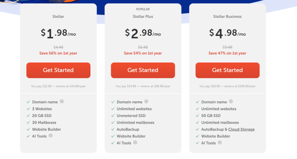 NameCheap Pricing Plans